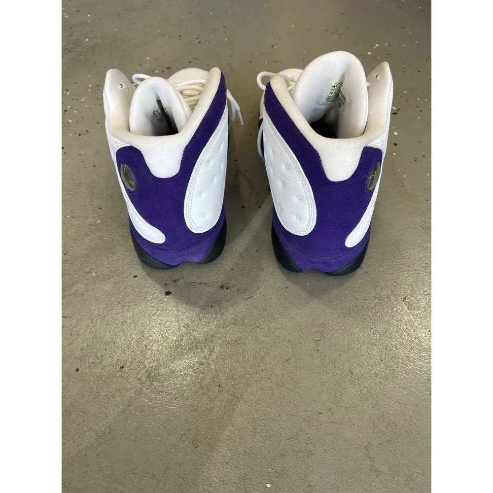 Nike Air Jordan 13 Retro Lakers Shoes Mens 11 White Purple  Sneakers 414571-105